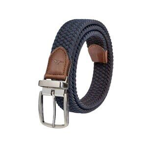 NEW Tommy Bahama Men's S/M 32-36 Comfort Stretch Reversible Belt Navy/Brown